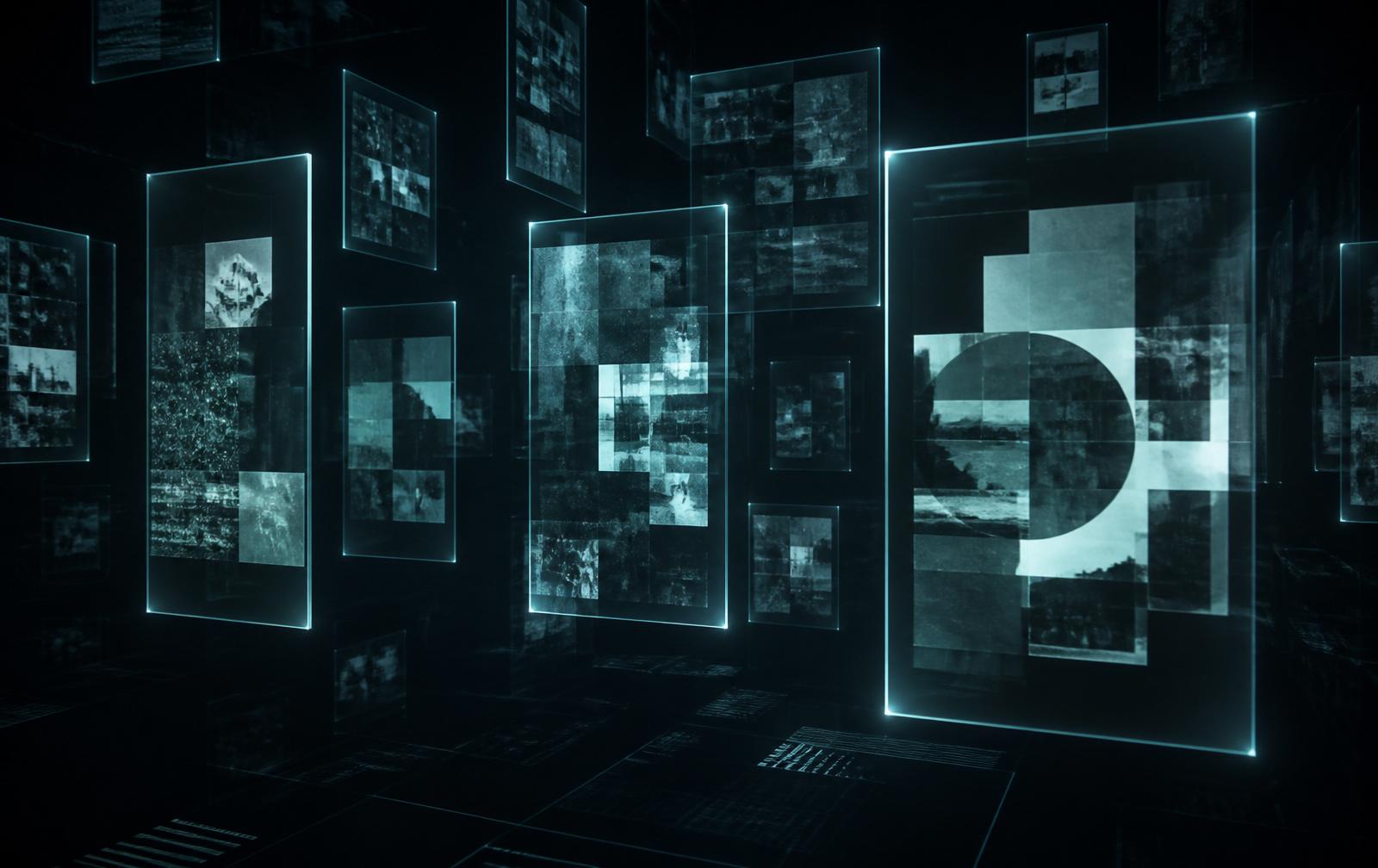 Floating photographic plates in a dark mental chamber